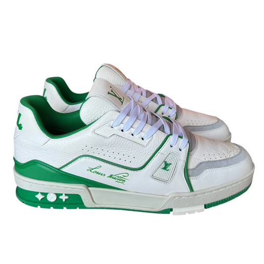 Louis Vuitton Trainer Sneakers (White Green)