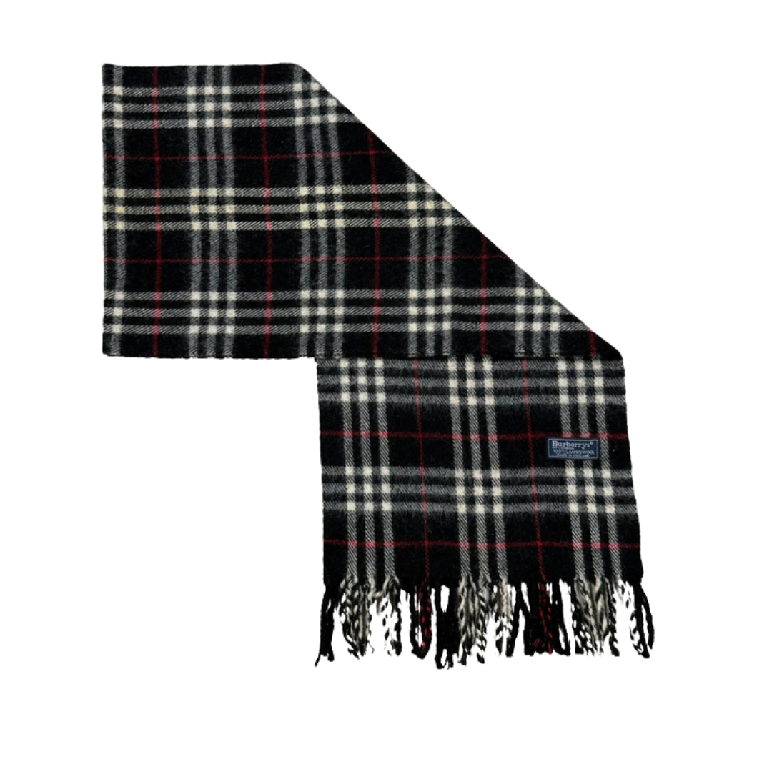 Burberry Scarf (Black) (Vintage)