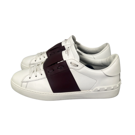Valentino Garavani Open Sneakers (White Burgundy)