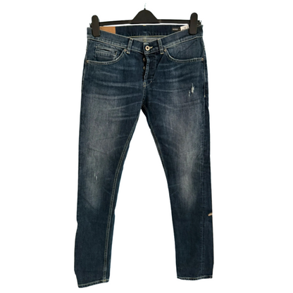 Dondup Brady Distressed Slim Fit Jeans (Navy)