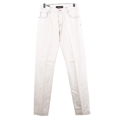 Kiton Napoli Slim Fit Jeans (White) (New)