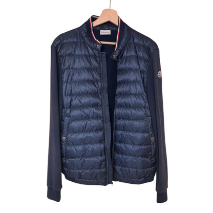 Moncler Maglia Down Cardigan Jacket (Navy)