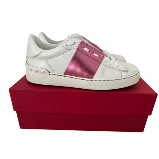 Valentino Garavani Open Sneakers (White Pink) (Womens)
