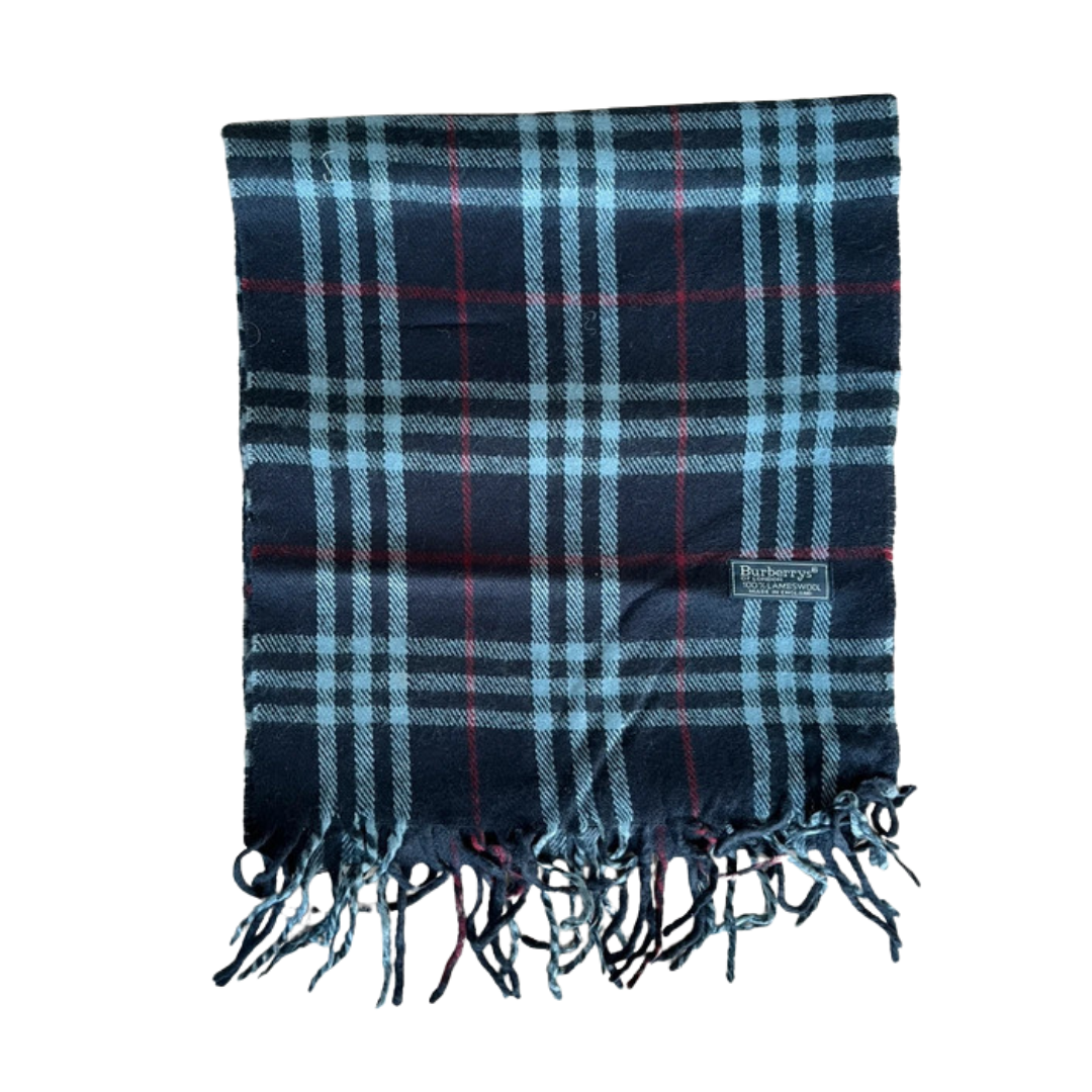 Burberry Scarf (Navy) (Vintage)