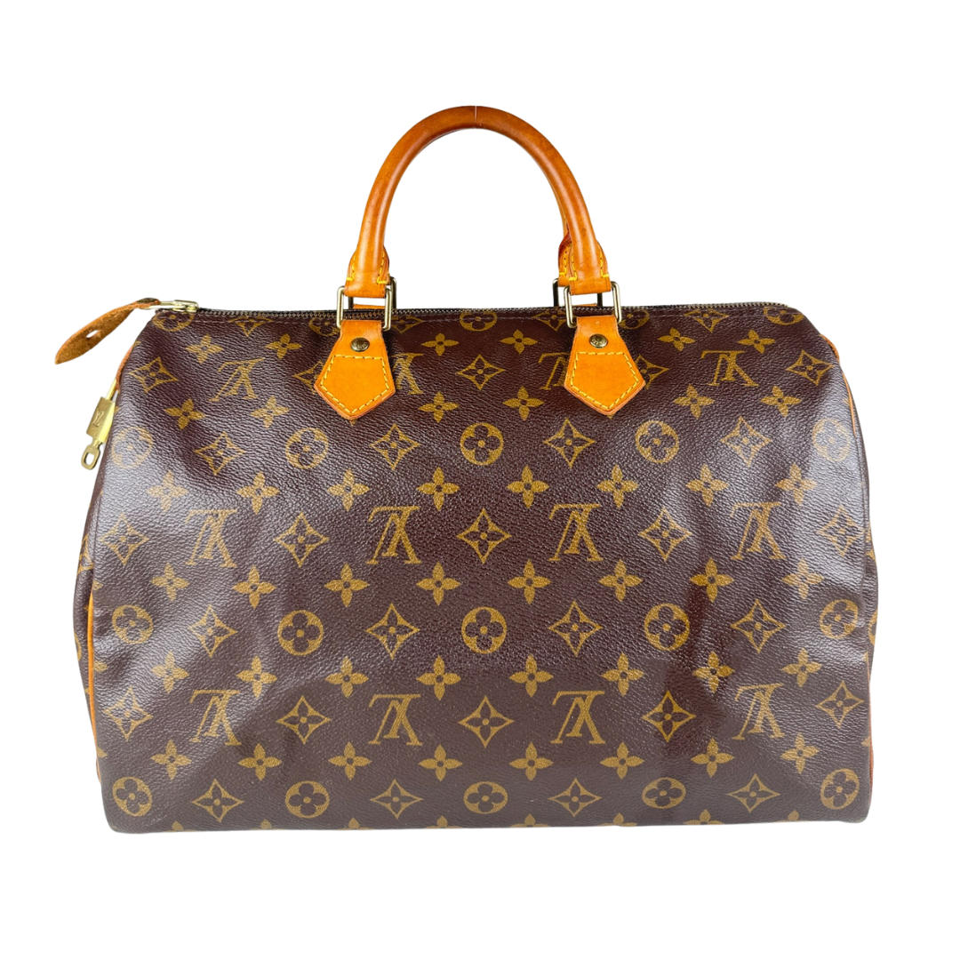 Louis Vuitton Speedy 35 Monogram Handbag (Brown) (Vintage)
