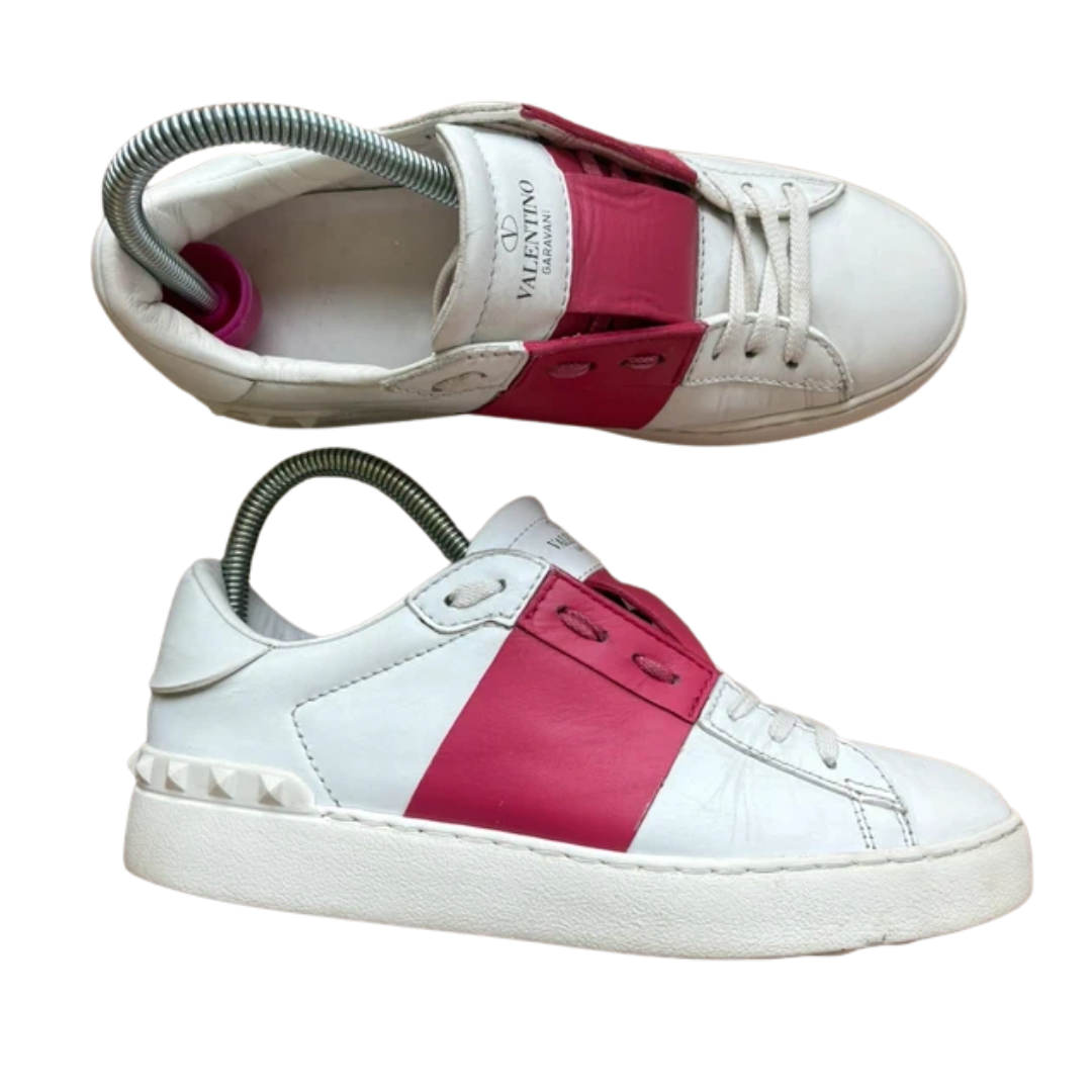 Valentino Garavani Open Sneakers (White Gold) (Women's)