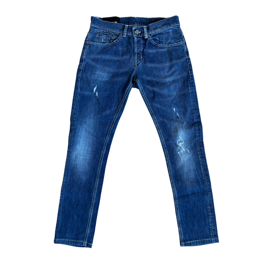 Dondup George Distressed Skinny Fit Jeans (Navy)