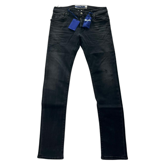 Jacob Cohën Nick Distressed Slim Fit Jeans (Black) (New)