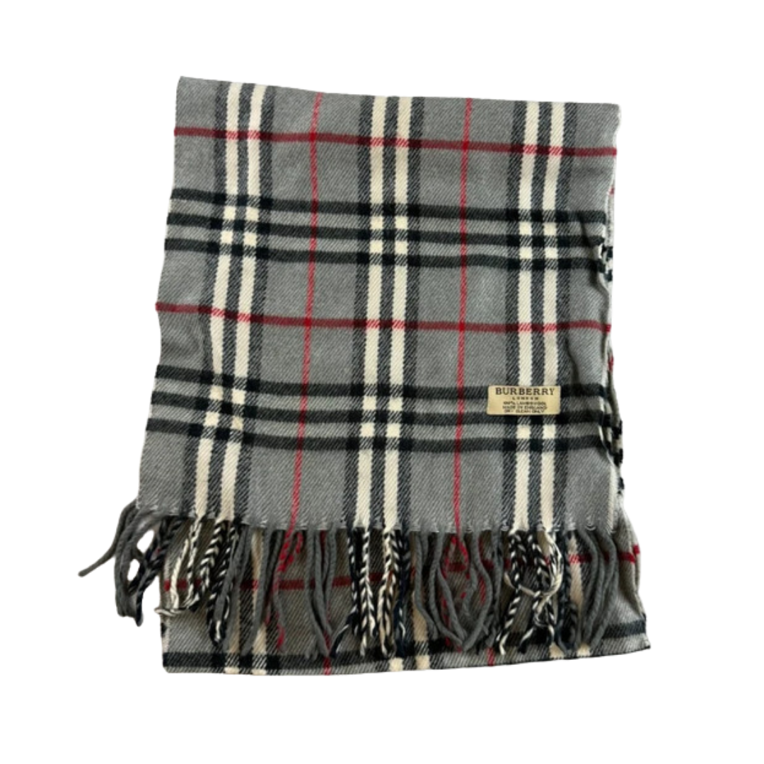 Burberry Scarf (Grey) (Vintage)