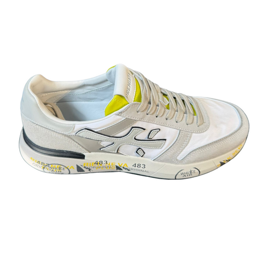 Premiata NOUS 6655 Sneakers (White Grey) (New)