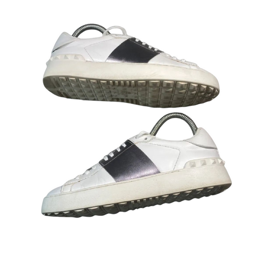 Valentino Garavani Open Sneakers (White Silver) (Womens)