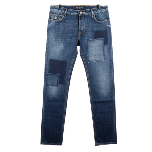 Handpicked Ravello Distressed Slim Fit Jeans (Navy) (New)