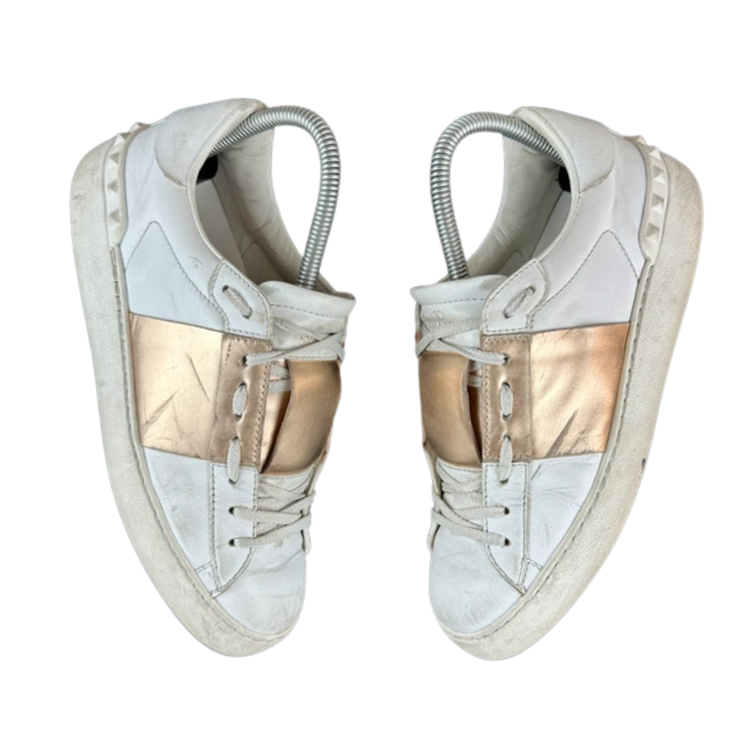 Valentino Garavani Open Sneakers (White Gold) (Women's)