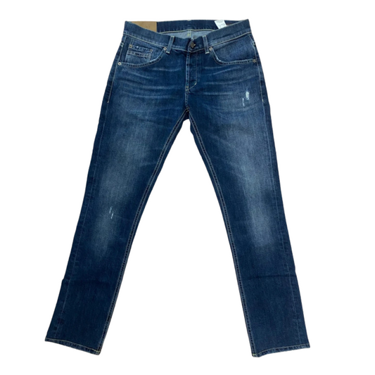 Dondup Ritchie Distressed Skinny Fit Jeans (Navy)