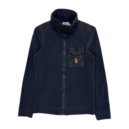 Moncler Maglia Fleece Cardigan Jacket (Navy)