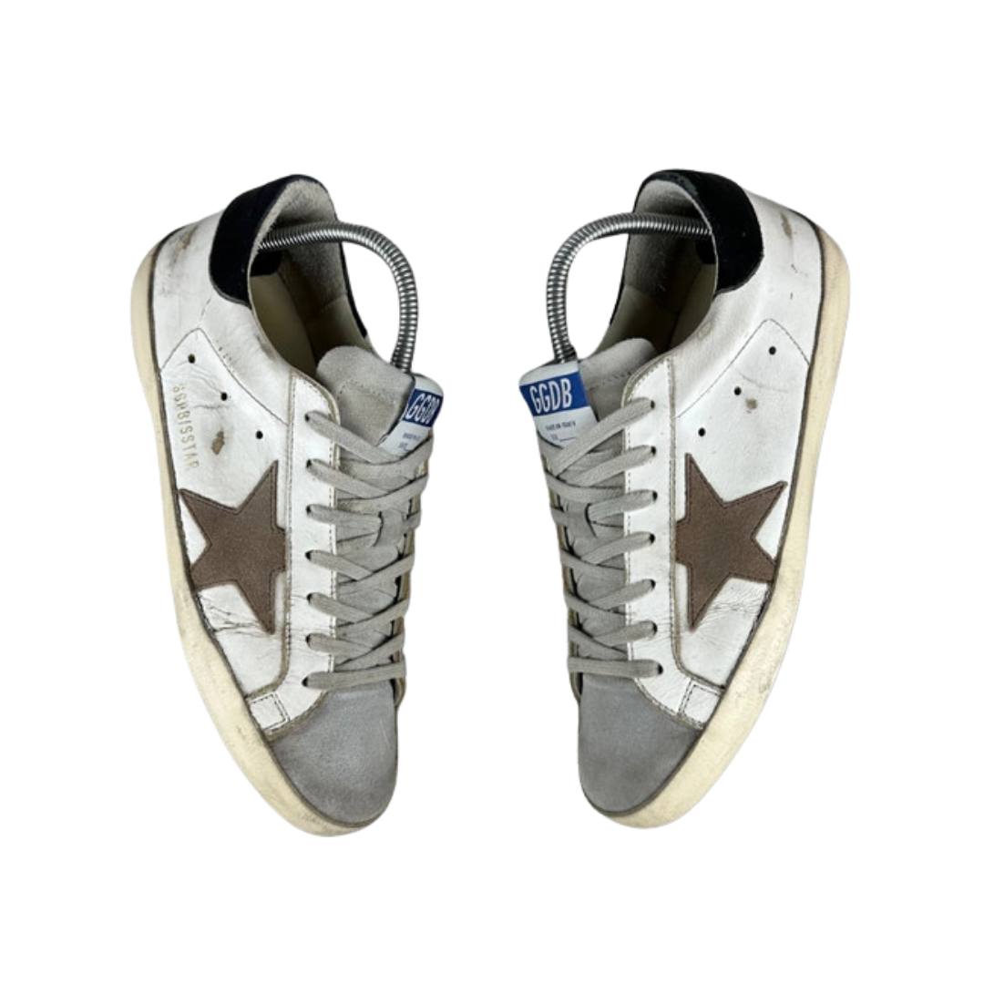 Golden Goose Superstar Sneakers (White Black) (Womens)