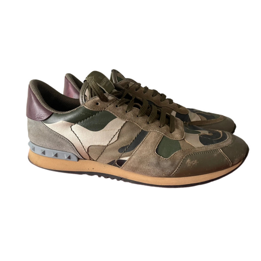 Valentino Garavani Rockrunner Sneakers (Khaki) 