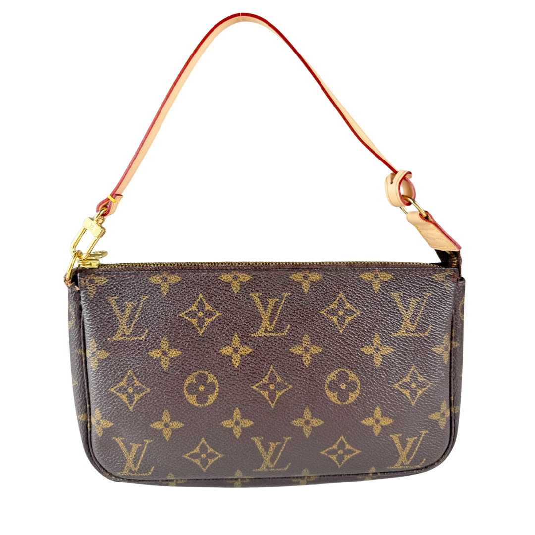 Louis Vuitton Pochette Monogram Bag (Brown) (Vintage)