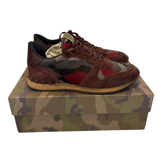 Valentino Garavani Rockrunner Sneakers (Burgundy)