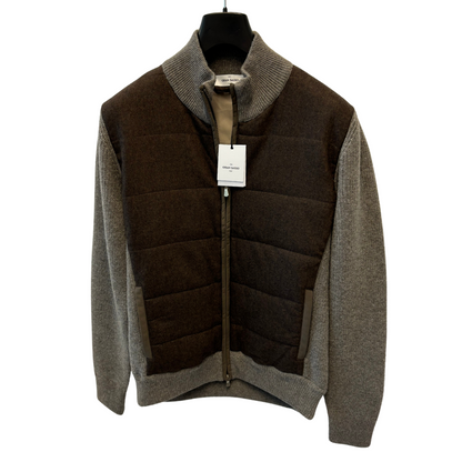 Gran Sasso Padded Cardigan (Grey & Brown) (New)