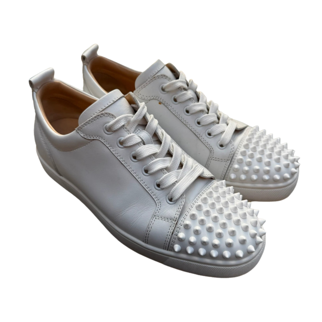 Christian Louboutin Louis Junior Spike Sneakers (White)