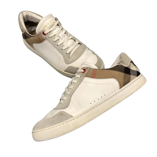 Burberry Checkered Low Sneakers (White)