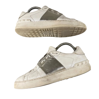 Valentino Garavani Open Sneakers (White Silver) (Womens)