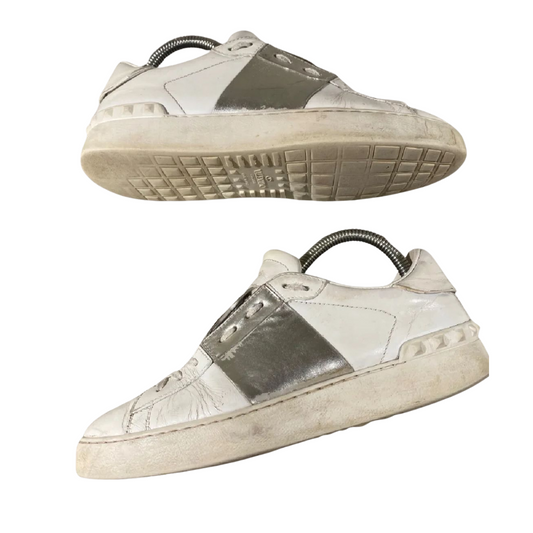 Valentino Garavani Open Sneakers (White Silver) (Womens)