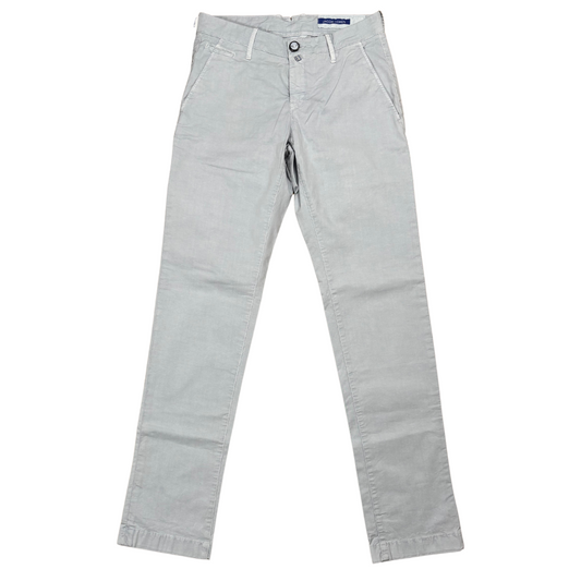 Jacob Cohën Bobby Slim Fit Chino Trousers (Grey) (New)