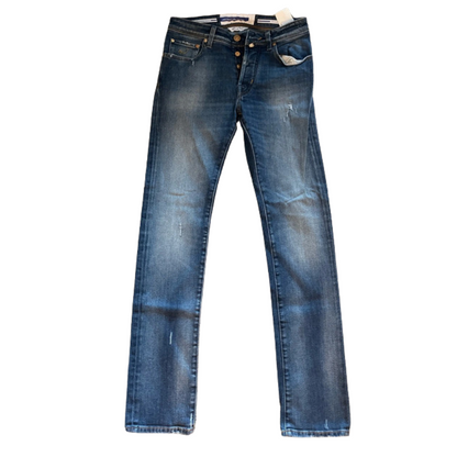 Jacob Cohën Bard Distressed Slim fit Jeans (Navy Blue)