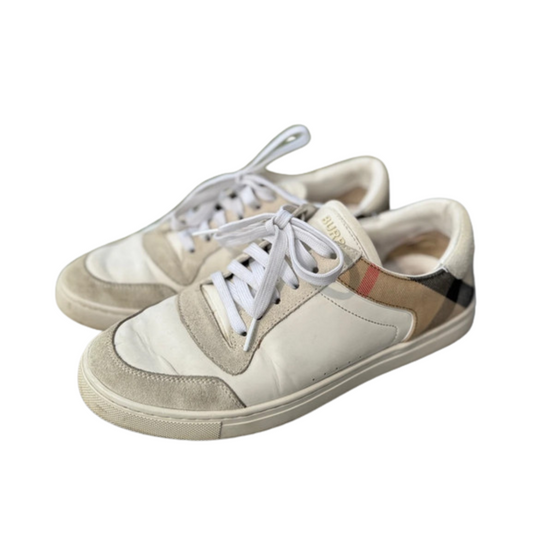 Burberry Checkered Low Sneakers (White)