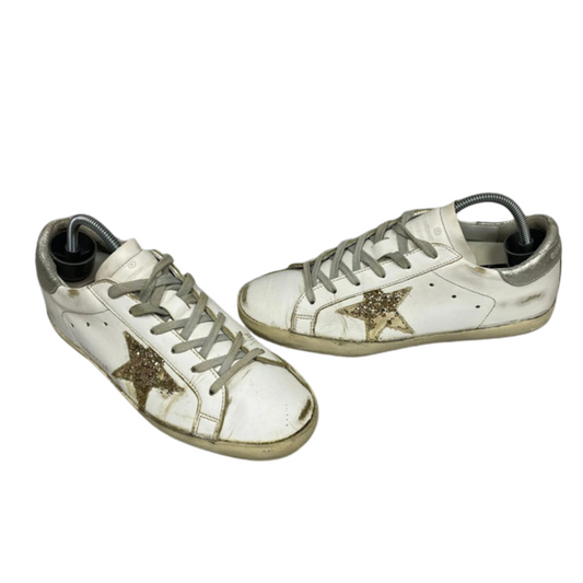 Golden Goose Superstar Sneakers (White Gold) (Women's)