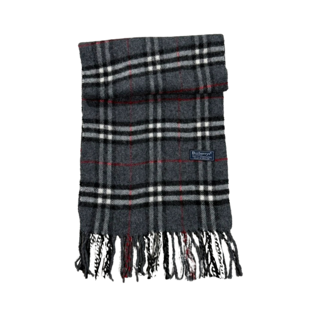 Burberry Scarf (Dark Grey) (Vintage)
