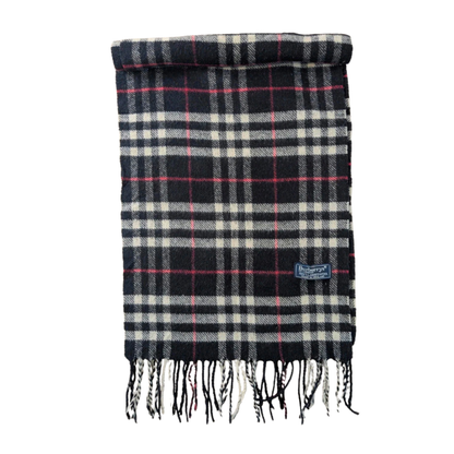 Burberry Scarf (Black) (Vintage)