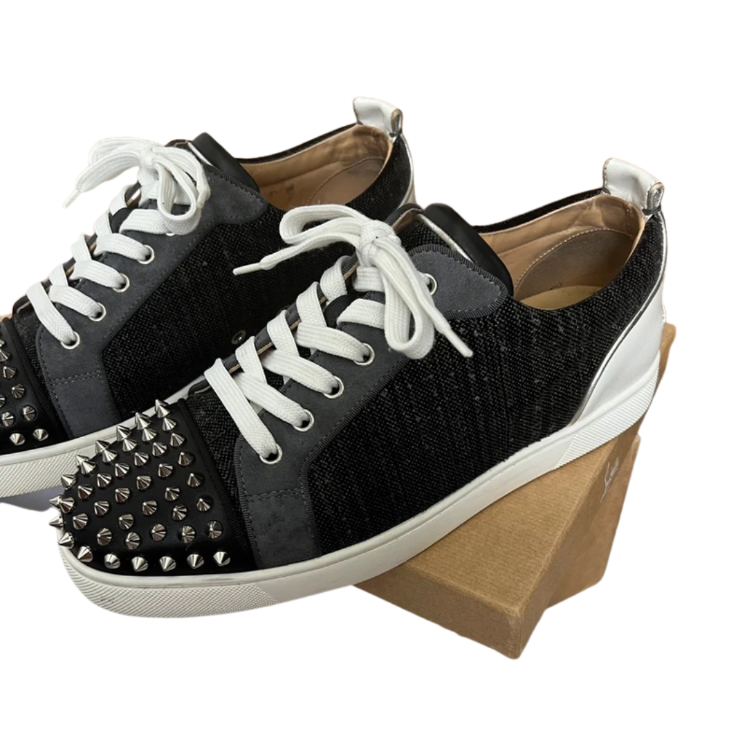 Christian Louboutin Louis Junior Spike Sneakers (Black)
