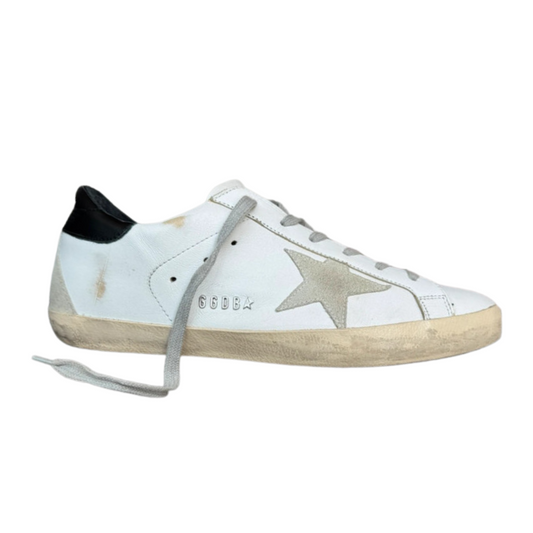 Golden Goose Superstar Sneakers (White Black)