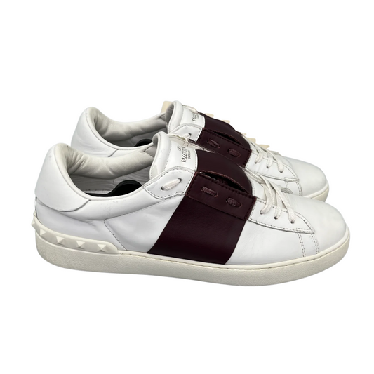 Valentino Garavani Open Sneakers (White Burgundy)