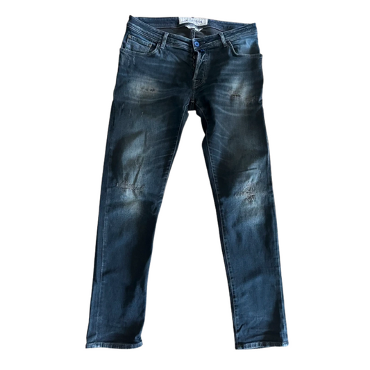 Jacob Cohën 622 Distressed Slim fit Jeans (Dark Grey)