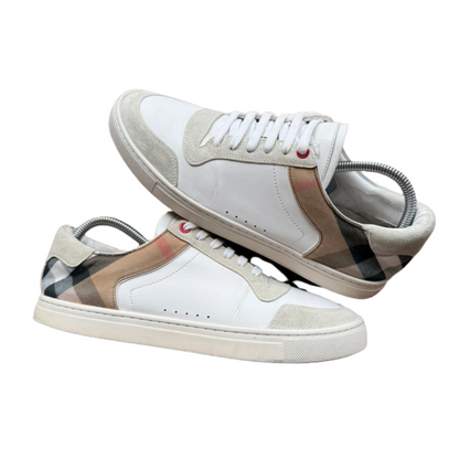 Burberry Checkered Low Sneakers (White)