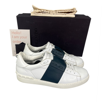 Valentino Garavani Open Sneakers (White Navy)