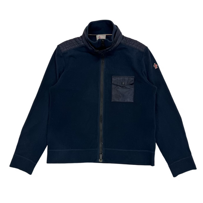 Moncler Maglia Fleece Cardigan Jacket (Navy)