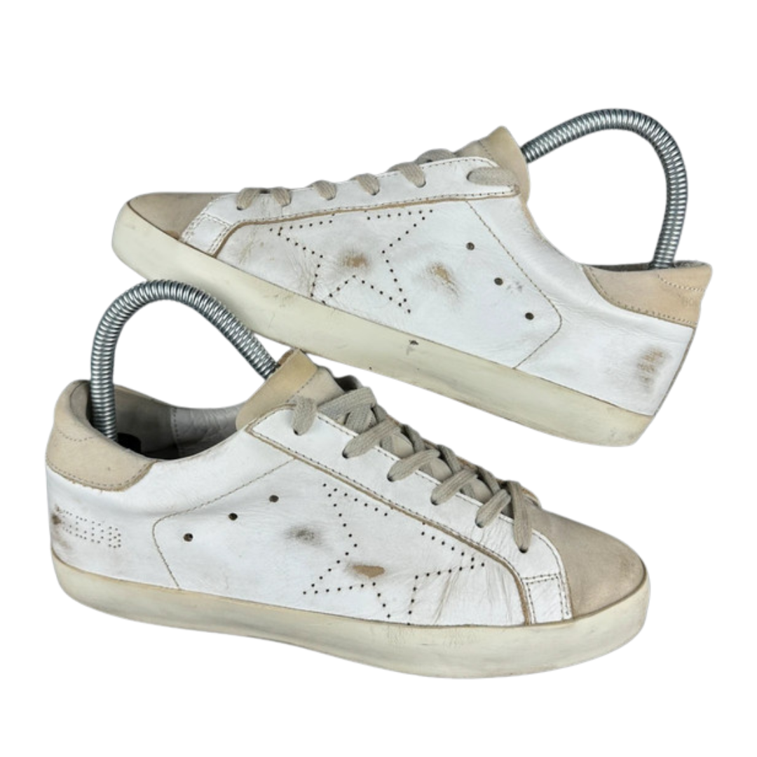 Golden Goose Superstar Sneakers (White Beige) (Women's)