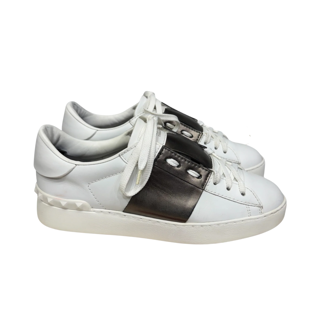 Valentino Garavani Open Sneakers (White Bronze) (Womens)