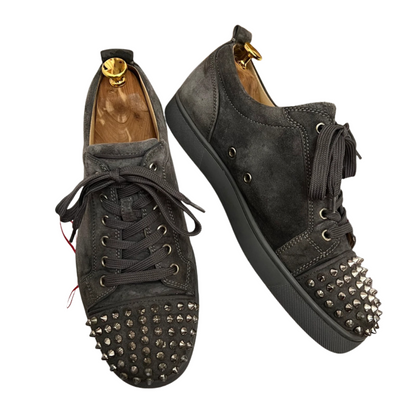 Christian Louboutin Louis Junior Spike Sneakers (Dark Grey)