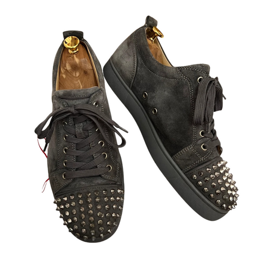 Christian Louboutin Louis Junior Spike Sneakers (Dark Grey)
