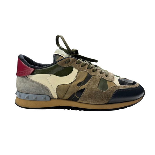 Valentino Garavani Rockrunner Sneakers (Camo Beige)