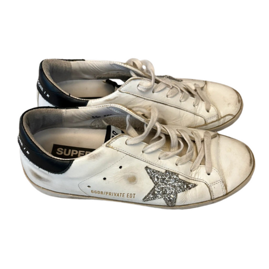 Golden Goose Superstar Sneakers (White Black) (Women's)