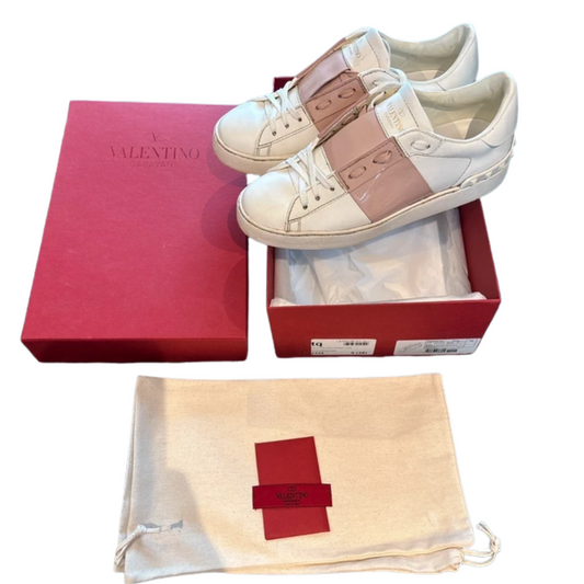 Valentino Garavani Open Sneakers (White Gold) (Women's)