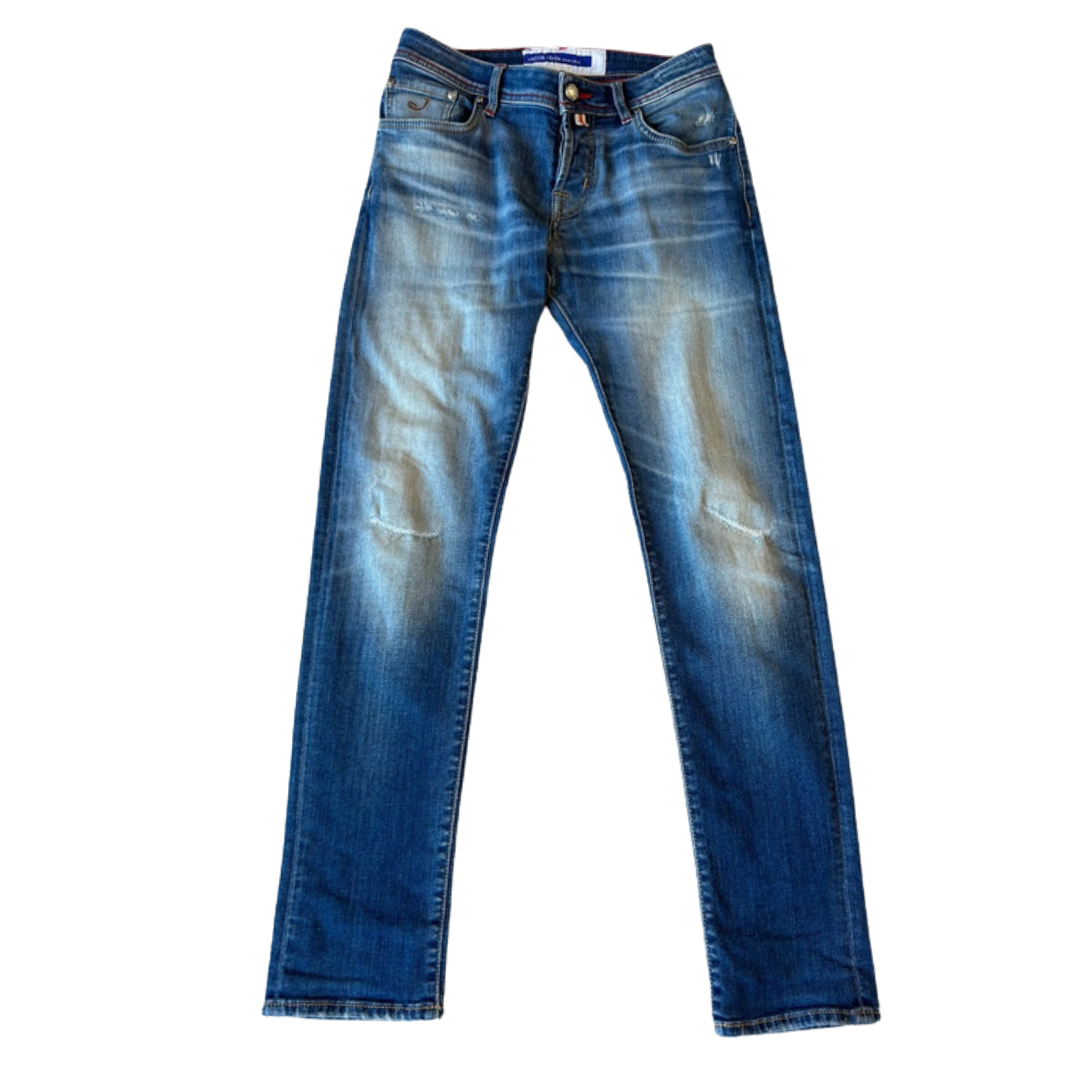 Jacob Cohën Nick Distressed Slim fit Jeans (Navy)