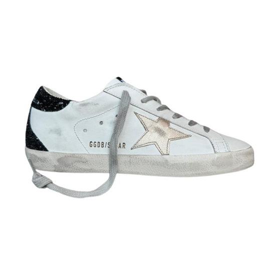 Golden Goose Superstar Sneakers (White Black) (New) (Womens)